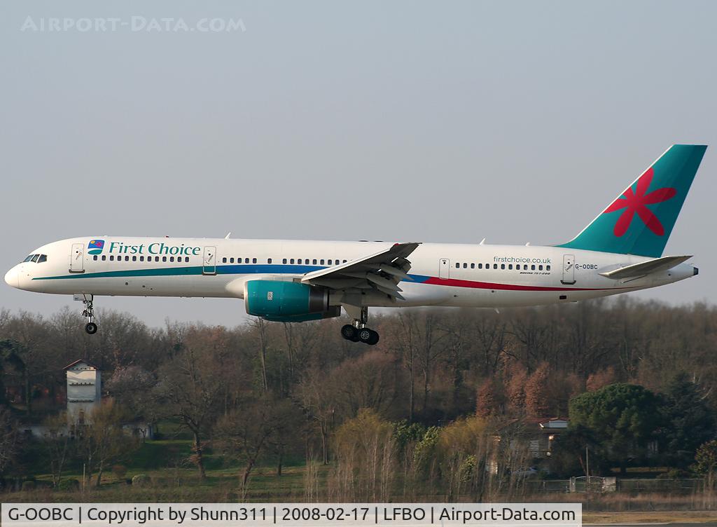 G-OOBC, 2003 Boeing 757-28A C/N 33098, Landing rwy 14R