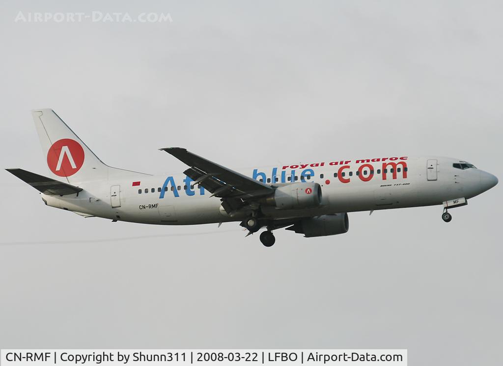 CN-RMF, 1990 Boeing 737-4B6 C/N 24807, Landing rwy 14R