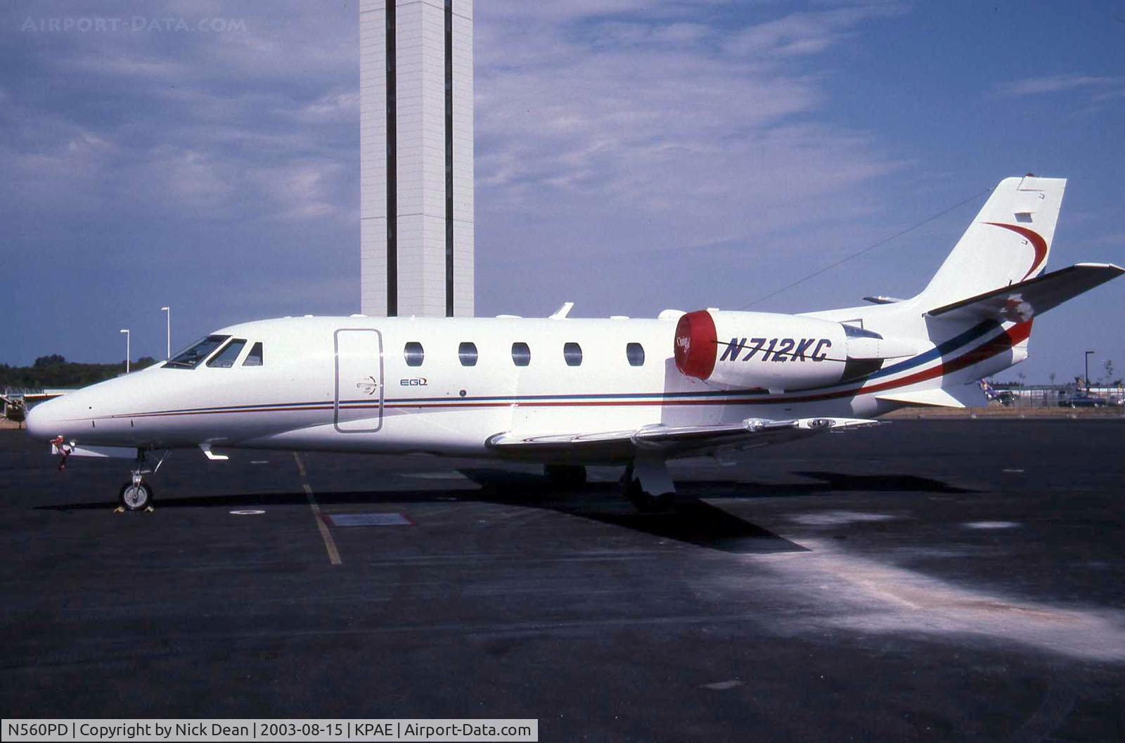 N560PD, 2000 Cessna 560XL C/N 560-5311, KPAE (Seen here as N712KC which is now being carried by a Citation X this XL is currently registered N560PD as posted)