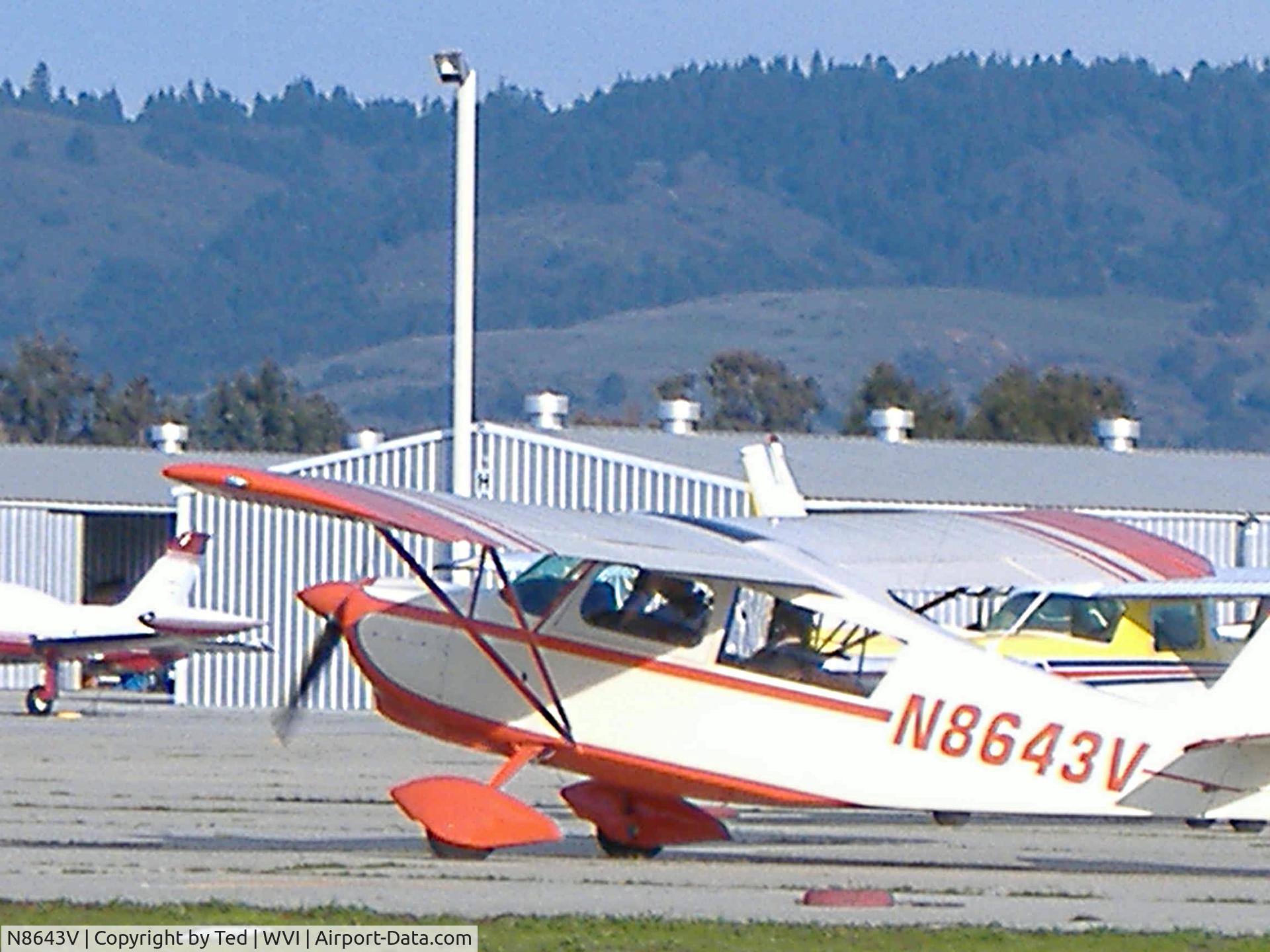 N8643V, 1975 Bellanca 7GCBC C/N 817-75, N8643V taxiing to rw 20 (WVI)