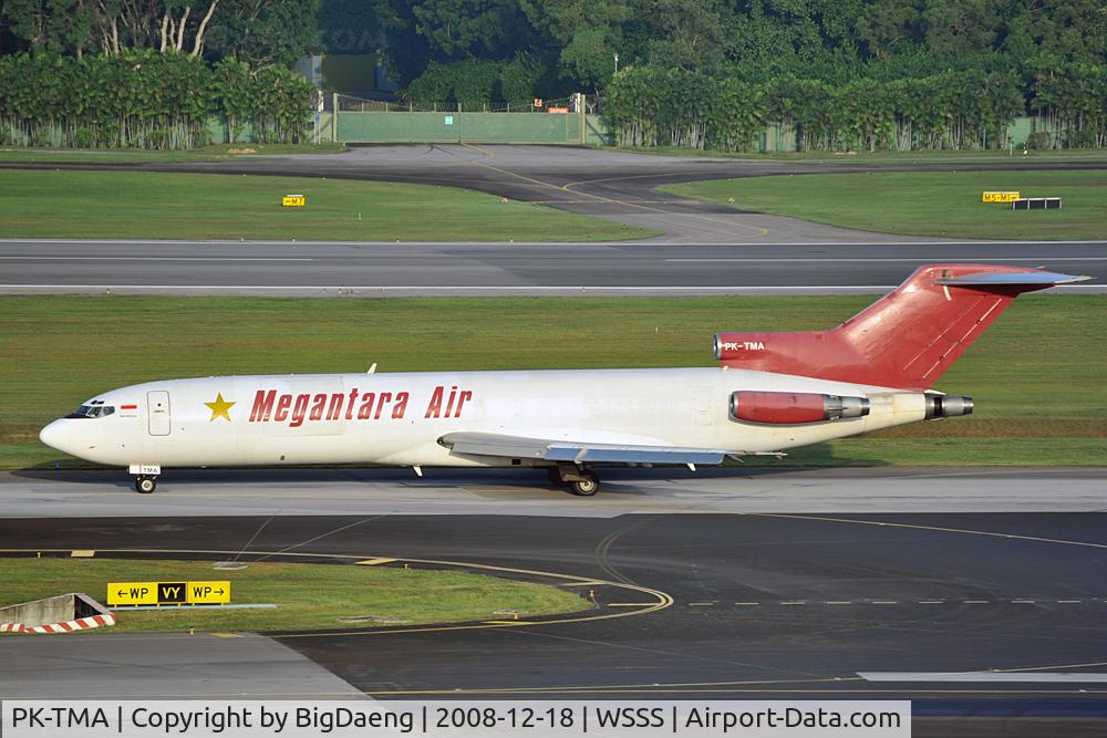 PK-TMA, 1979 Boeing 727-247F C/N 21697, Seen at Changi Airport