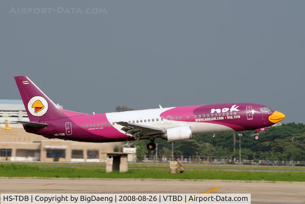 HS-TDB, 1990 Boeing 737-4D7 C/N 24831, Landing on 21L