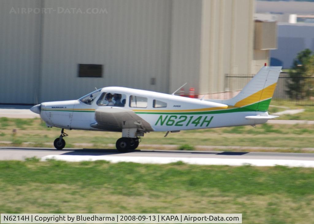 N6214H, 1977 Piper PA-28-161 C/N 28-7816236, Takeoff on 35R.