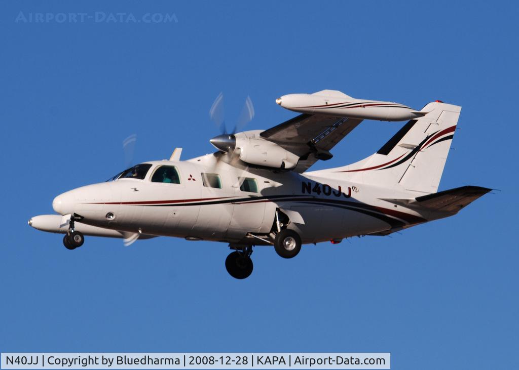 N40JJ, Mitsubishi MU-2B-26A C/N 383, On final approach to 17L.