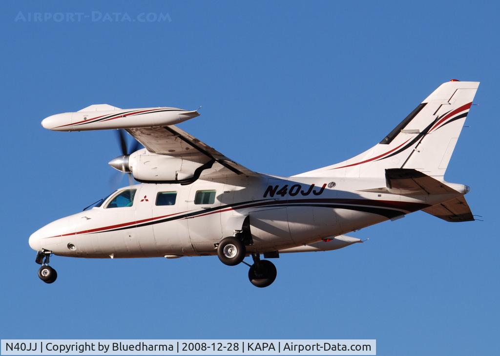 N40JJ, Mitsubishi MU-2B-26A C/N 383, On final approach to 17L.