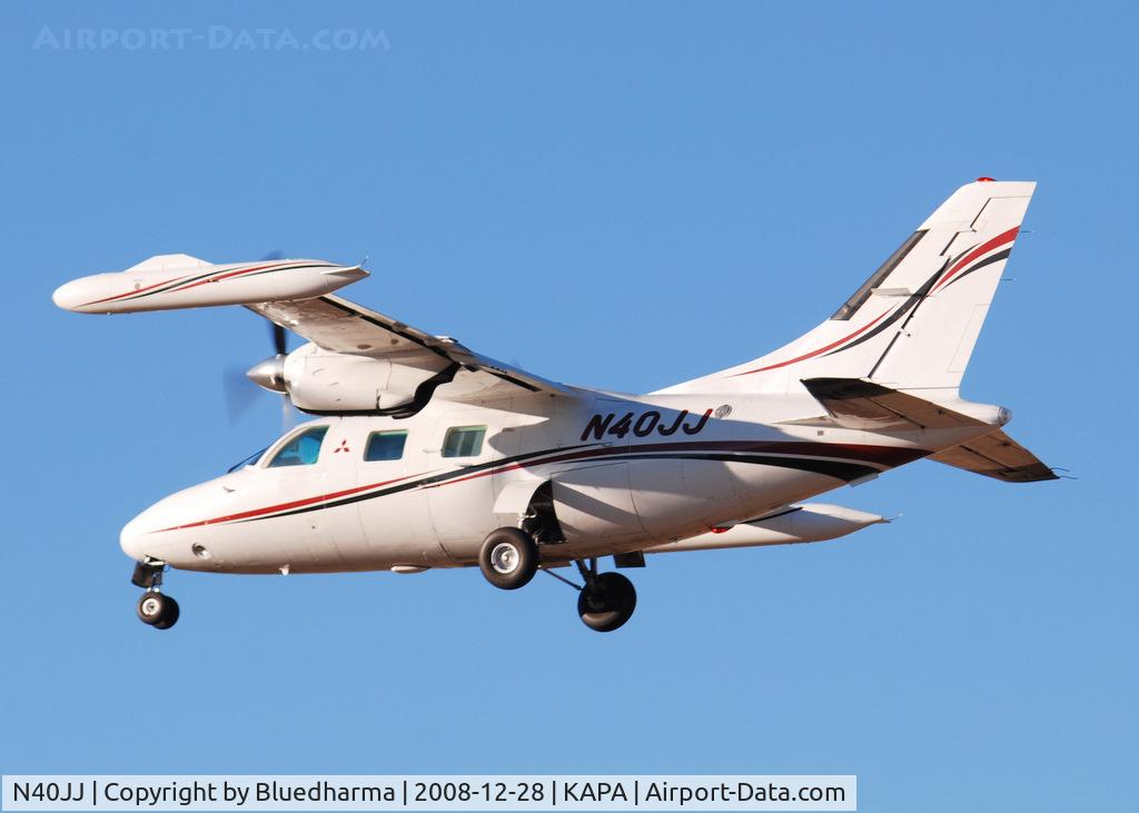 N40JJ, Mitsubishi MU-2B-26A C/N 383, On final approach to 17L.