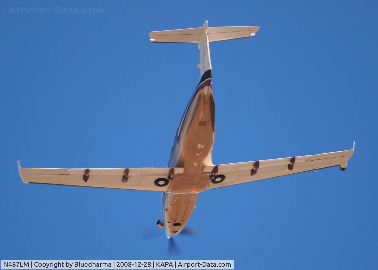 N487LM, 2003 Pilatus PC-12/45 C/N 517, Takeoff from 35R on route to KDAL.