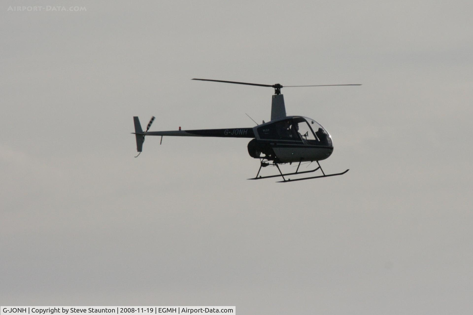 G-JONH, 1992 Robinson R22 Beta C/N 2170, Taken at Manston, Kent November 2008