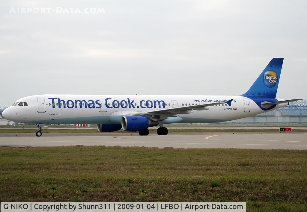 G-NIKO, 2000 Airbus A321-211 C/N 1250, Arriving from flight and rolling to the terminal...