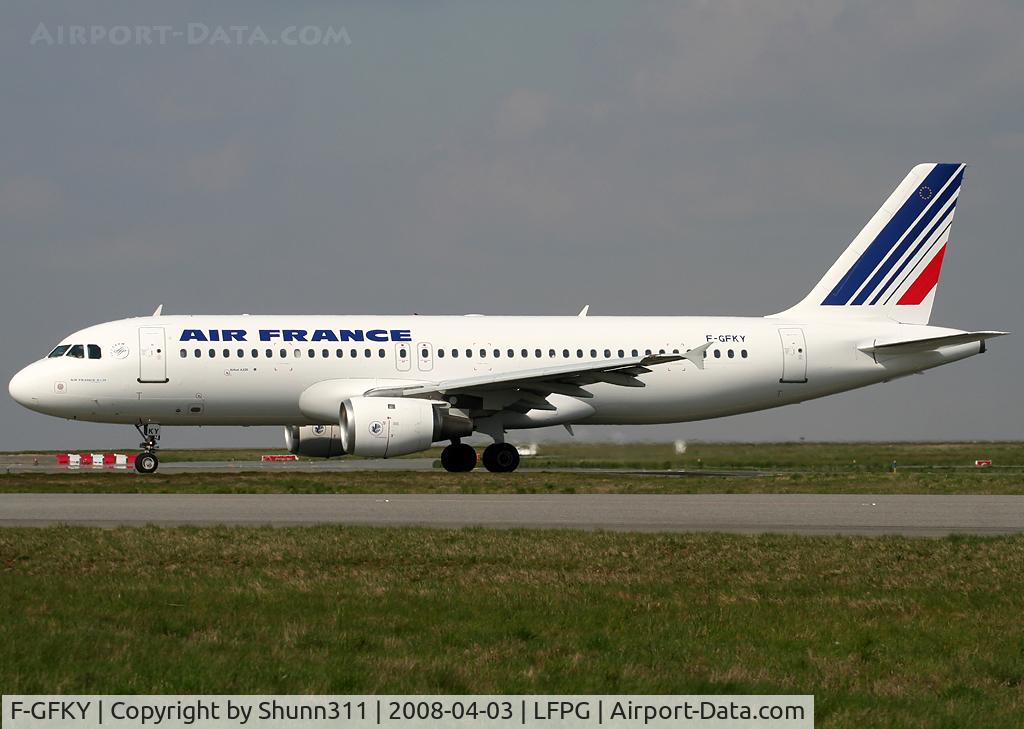F-GFKY, 1991 Airbus A320-211 C/N 0285, Rolling for departure...