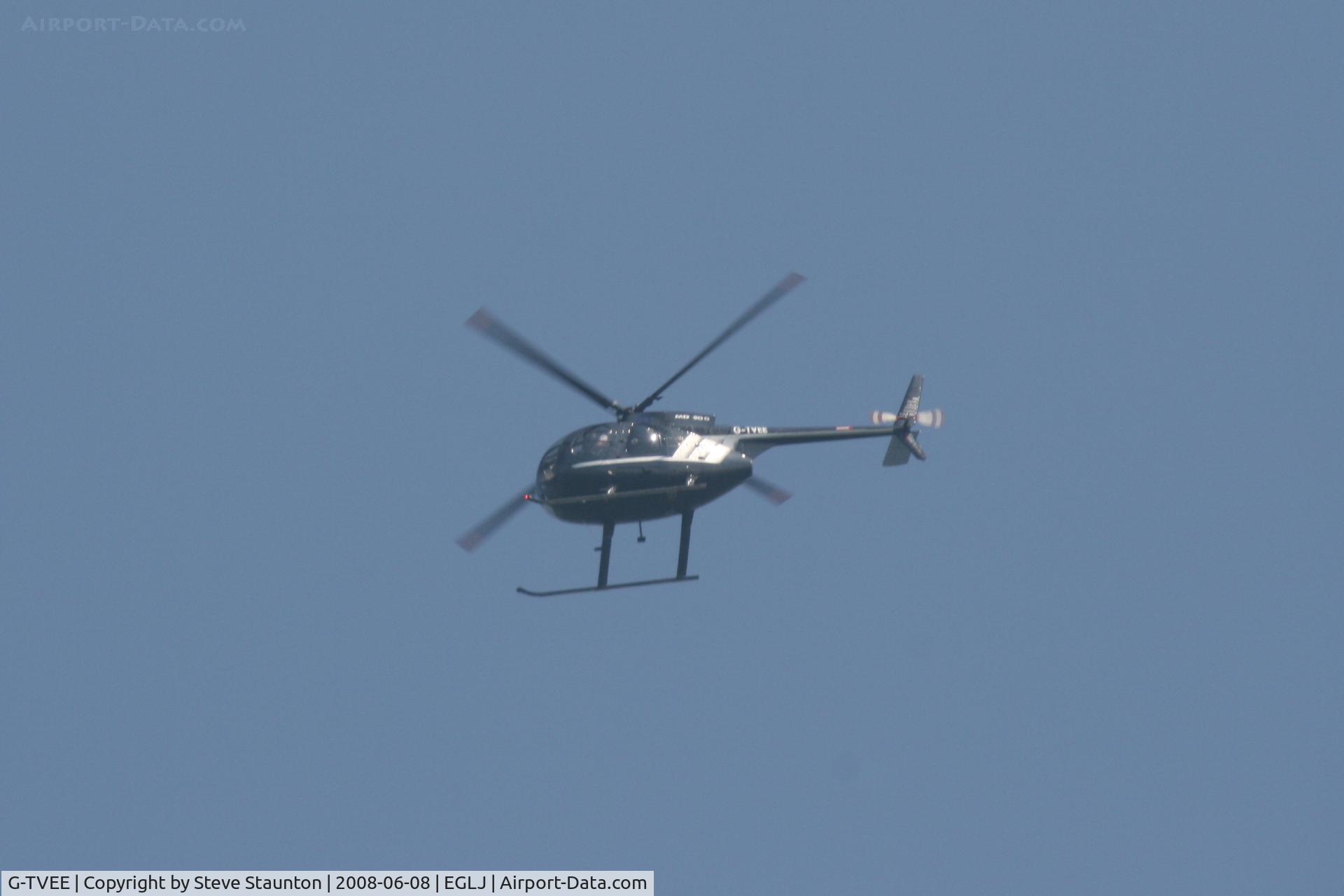 G-TVEE, 1974 Hughes 369HS C/N 140557S, Taken in the overhead at Chalgrove, England