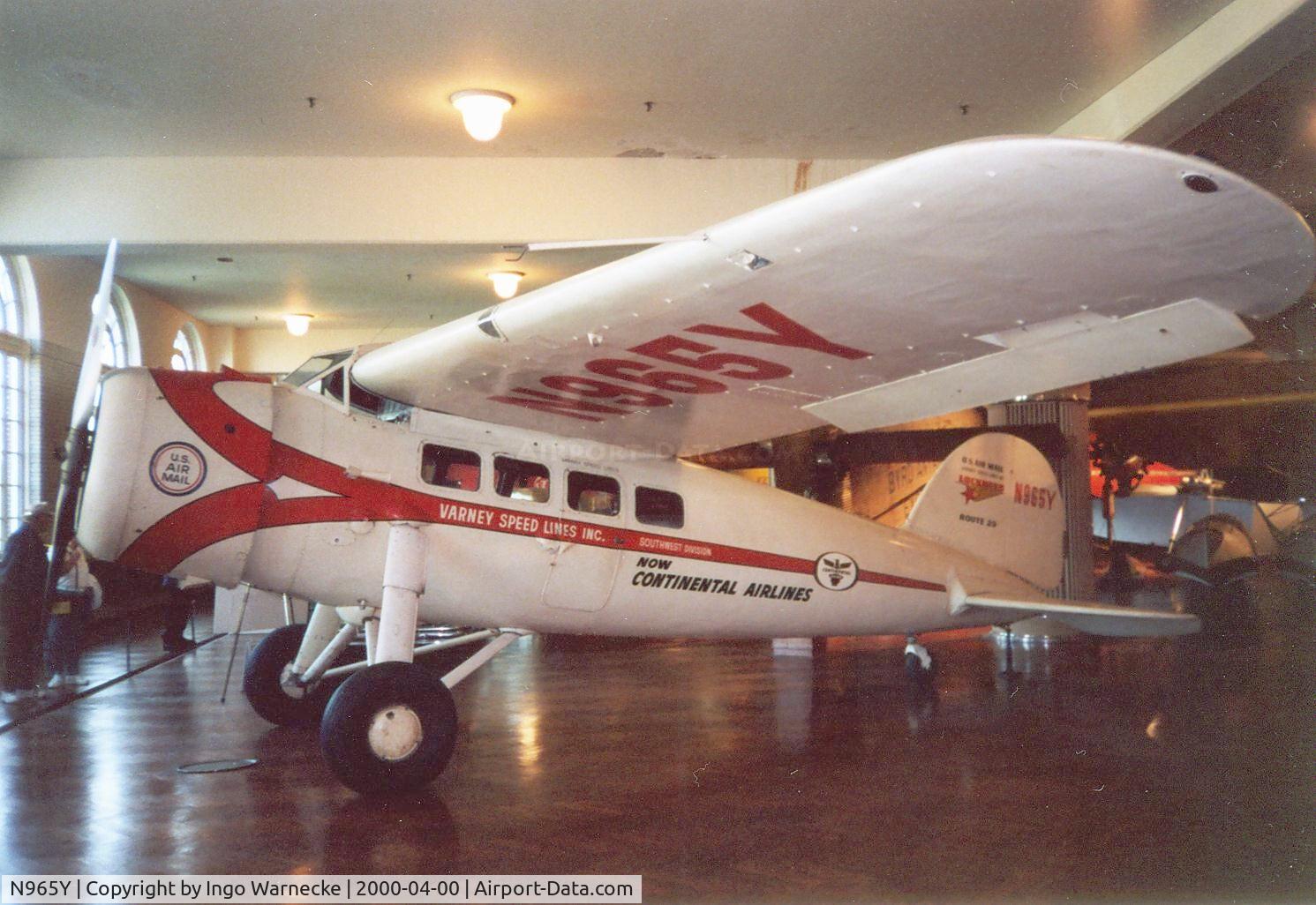 N965Y, Lockheed VEGA 2D C/N 40, Lockheed Vega 2D at the Henry Ford Museum, Dearborn MI