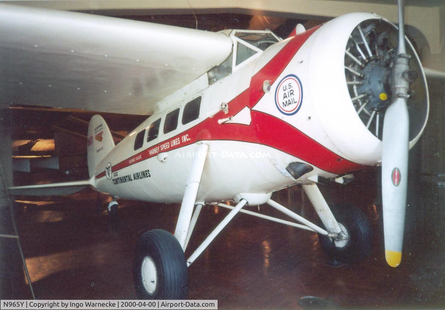 N965Y, Lockheed VEGA 2D C/N 40, Lockheed Vega 2D at the Henry Ford Museum, Dearborn MI