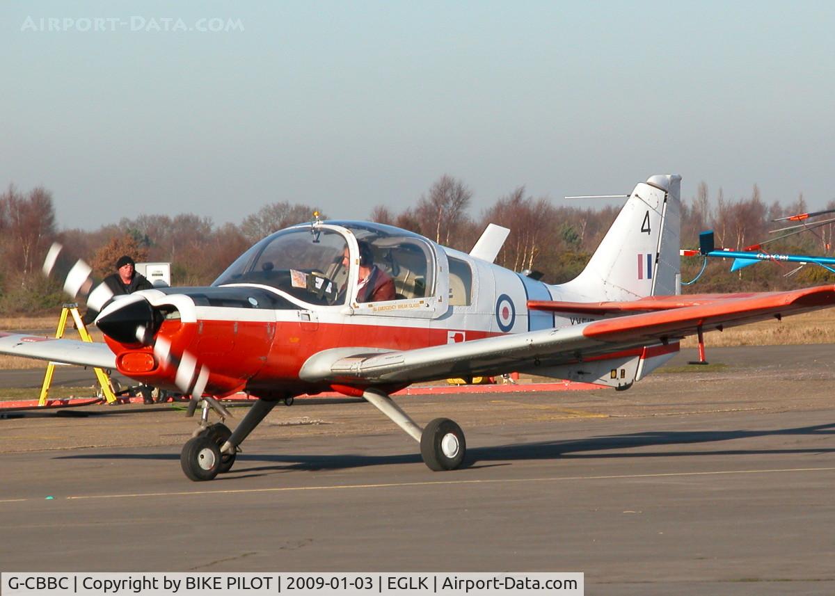G-CBBC, 1973 Scottish Aviation Bulldog T.1 C/N BH120/201, LEAVING THE PUMPS