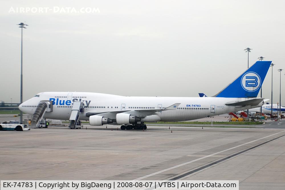 EK-74783, 1990 Boeing 747-422 C/N 24383, Seen on remoted bay at VTBS.