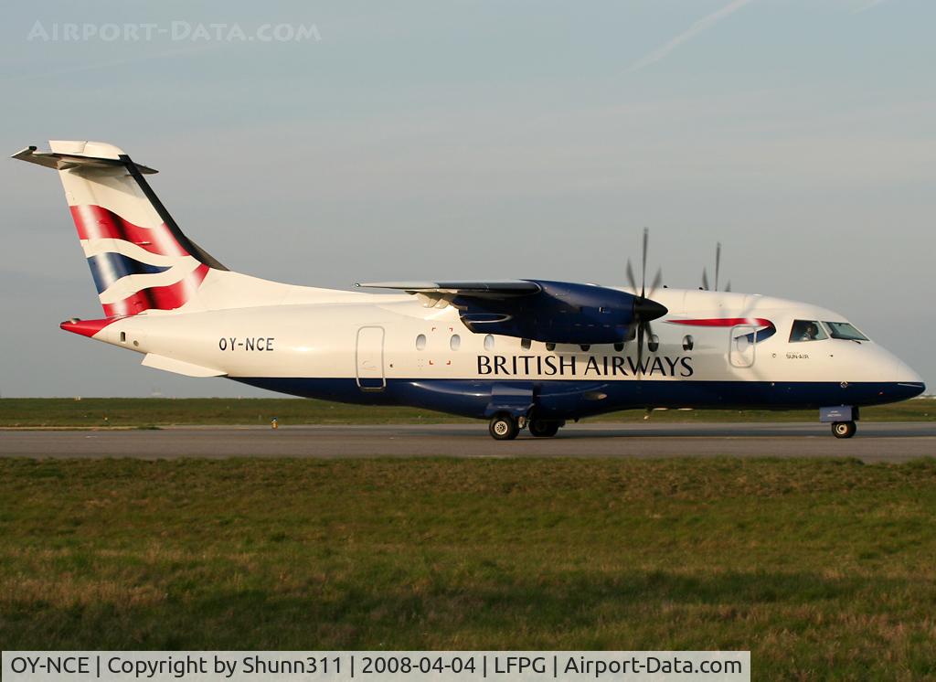 OY-NCE, 1999 Dornier 328-110 C/N 3106, Rolling to his gate...