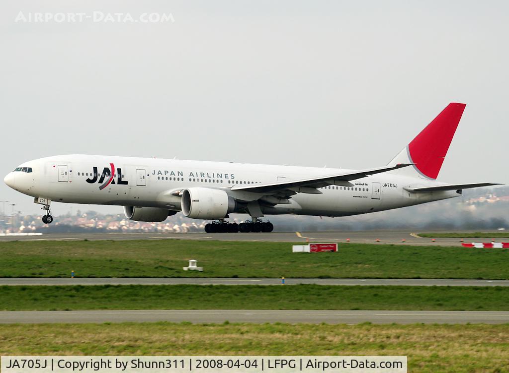 JA705J, Boeing 777-246/ER C/N 32893, On take off...
