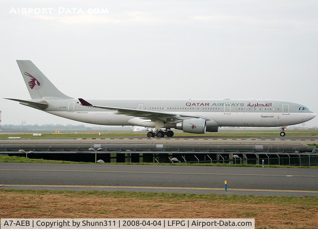A7-AEB, 2004 Airbus A330-302 C/N 637, Rolling to the terminal...