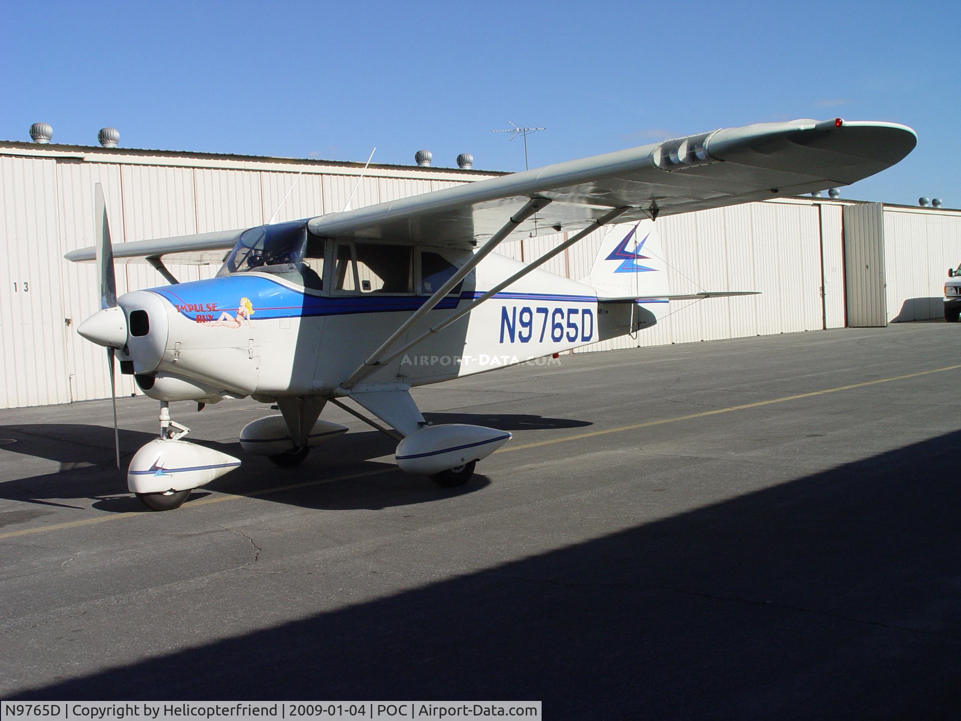 N9765D, 1959 Piper PA-22-150 Tri-Pacer C/N 22-6680, Getting ready to go in hanger