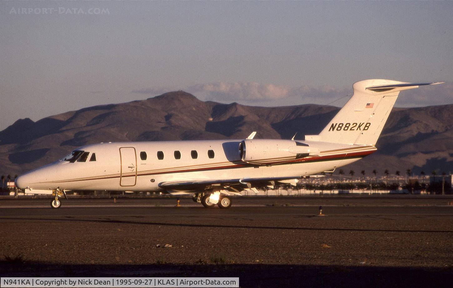 N941KA, 1985 Cessna 650 Citation III C/N 650-0095, KLAS (Seen here as N882KB this airframe is currently registered N941KA as posted)