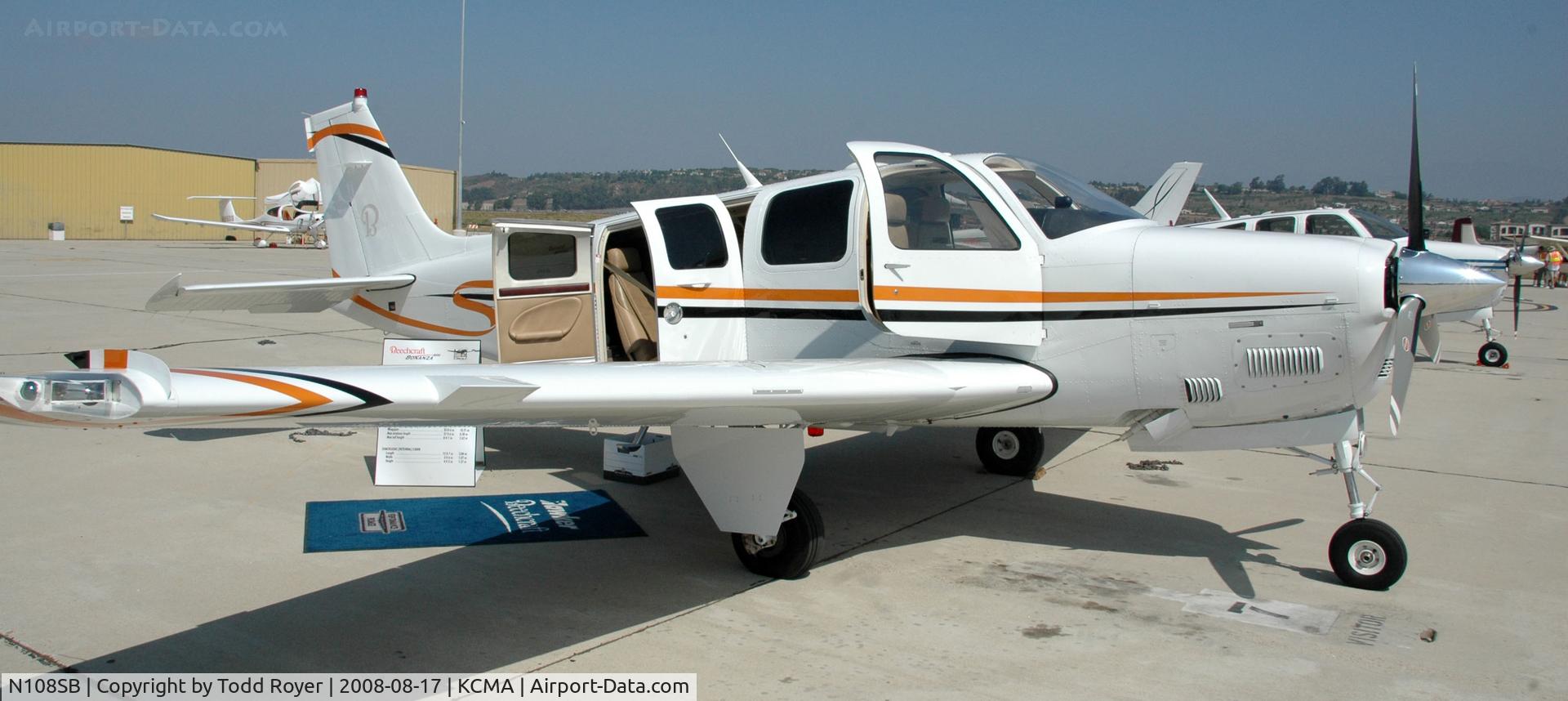 N108SB, 2007 Hawker Beechcraft Corp G36 Bonanza C/N E-3813, Camarillo Airshow 2008