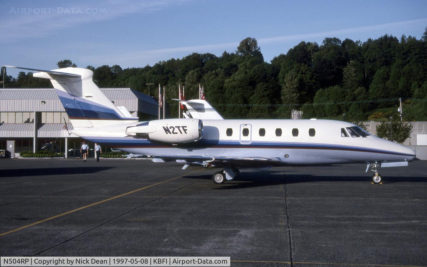 N504RP, 1989 Cessna 650 Citation III C/N 650-0176, KBFI (Seen here as N2TF and now carried by a far superior airframe a 1944 V/S Spitfire MK IX e this Citation is currently registered N504RP as posted)