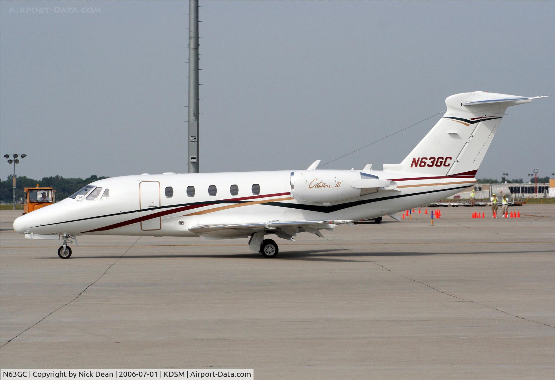 N63GC, 1990 Cessna 650 Citation III C/N 650-0179, KDSM