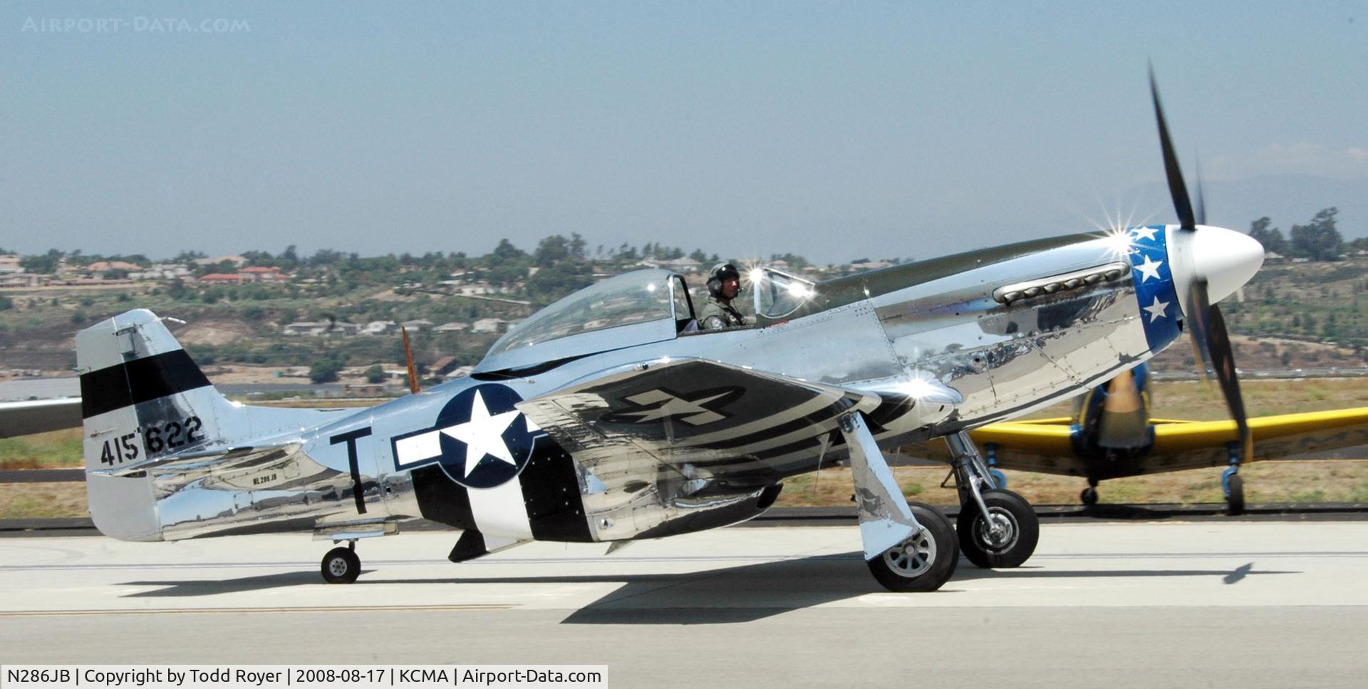 N286JB, 1945 North American P-51D Mustang C/N 4511483, Camarillo Airshow 2008