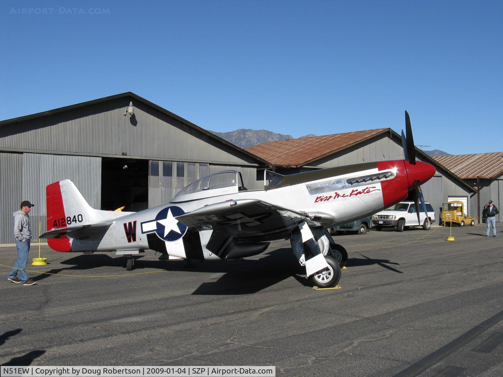 N51EW, 1944 North American F-6K (P-51K) Mustang C/N 111-36123, Actor Tom Cruise's North American P-51K MUSTANG 'Kiss Me Kate', a stunning restoration! 1,500 K models were built for a 1944 USAAF contract with the 1,490 Hp V-1650-7 engine as the ultimate factory development of the MUSTANG. Experimental class.