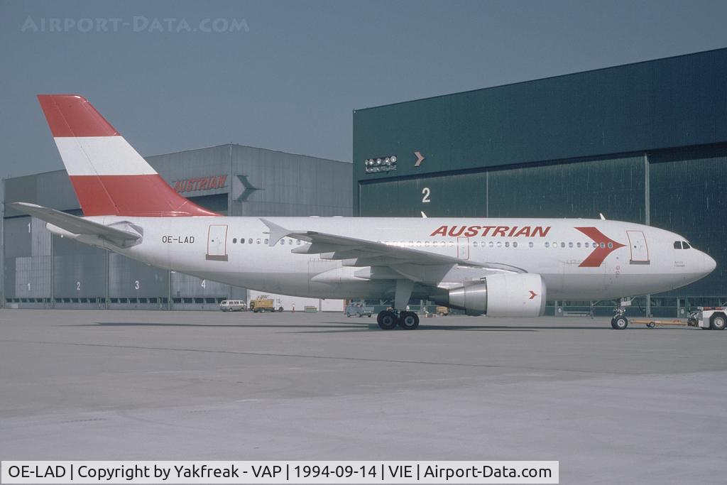 OE-LAD, 1991 Airbus A310-325 C/N 624, Austrian Airlines Airbus 310