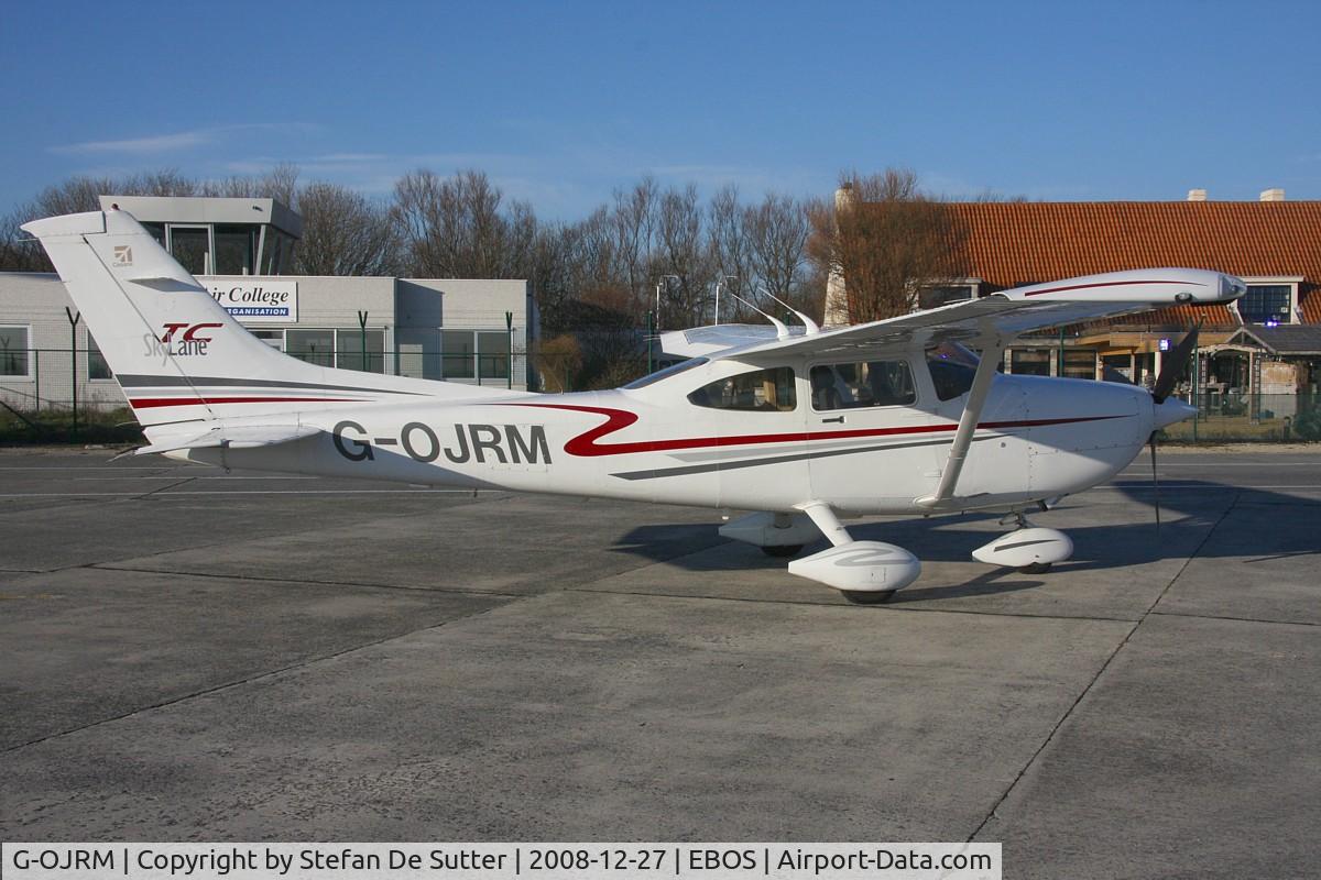 G-OJRM, 2001 Cessna T182T Turbo Skylane C/N T18208007, On apron 3 at Ostend.