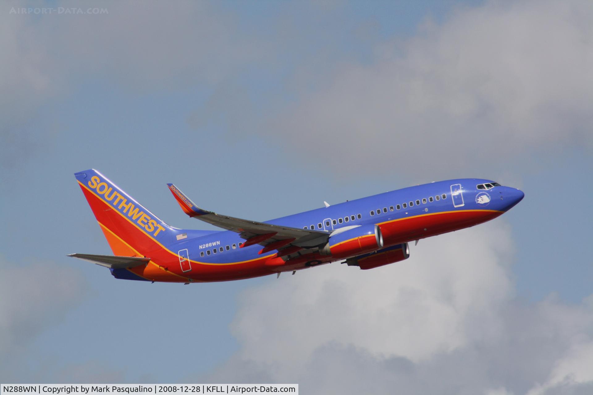 N288WN, 2007 Boeing 737-7H4 C/N 36611, Boeing 737-700