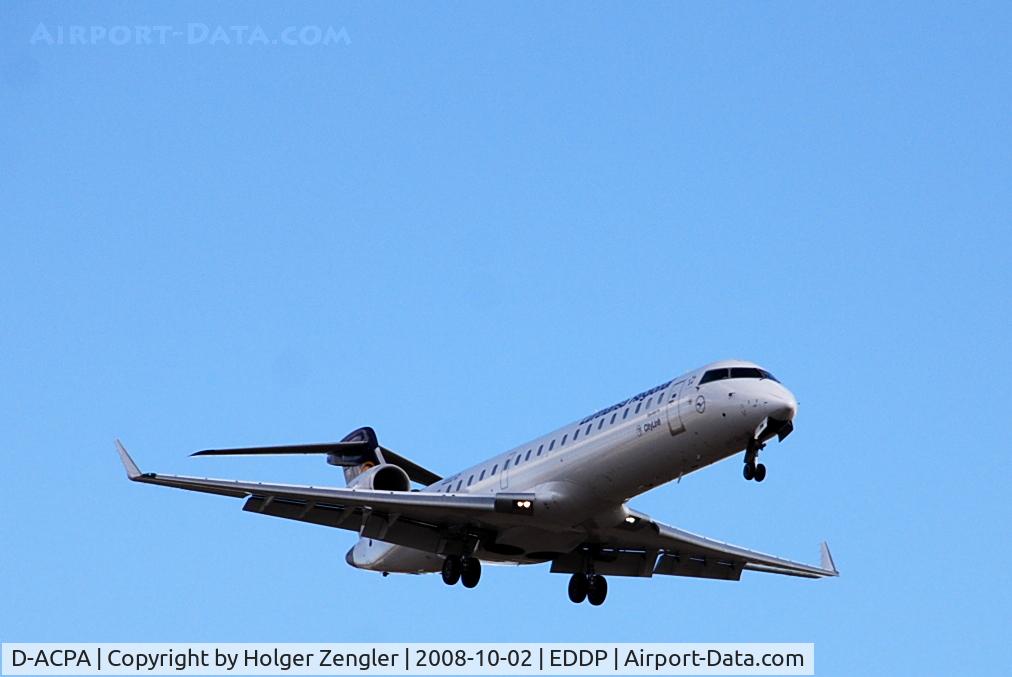 D-ACPA, 2001 Canadair CRJ-701ER (CL-600-2C10) Regional Jet C/N 10012, The 4:55 pm from Frankfurt