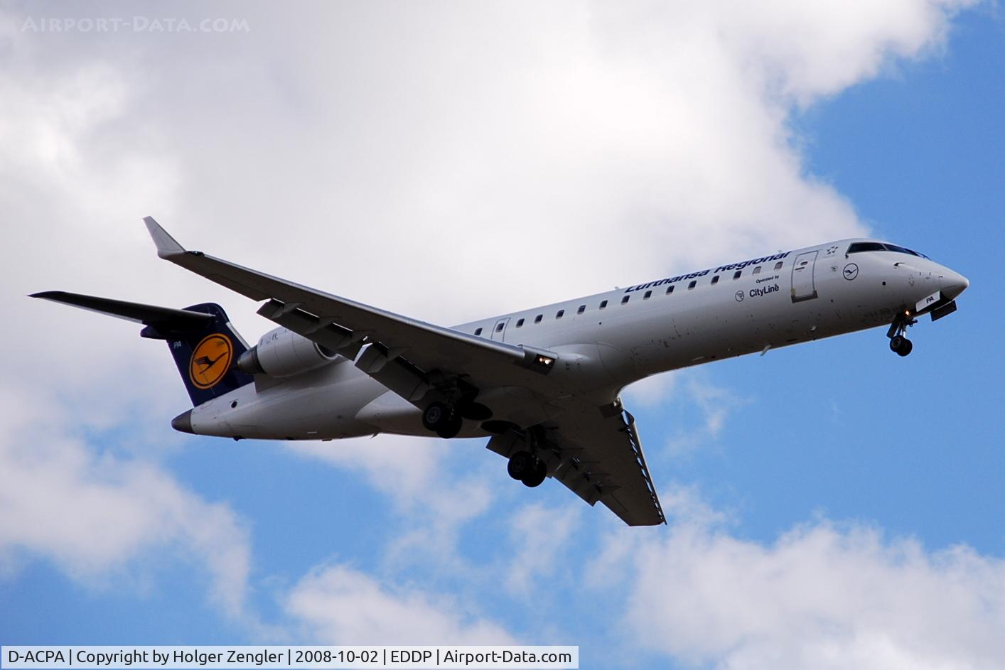 D-ACPA, 2001 Canadair CRJ-701ER (CL-600-2C10) Regional Jet C/N 10012, The 4:55 pm from Frankfurt