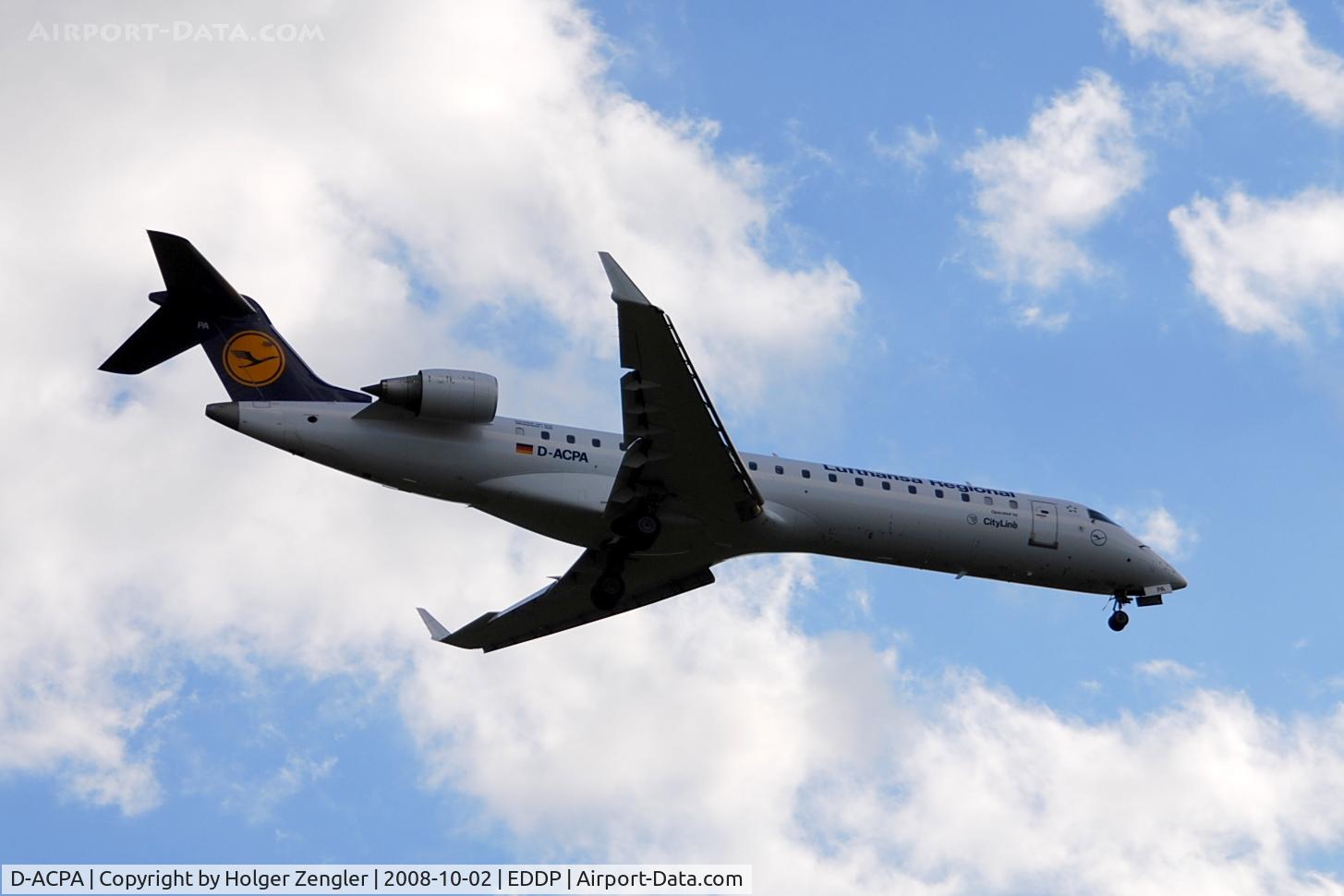 D-ACPA, 2001 Canadair CRJ-701ER (CL-600-2C10) Regional Jet C/N 10012, The 4:55 pm from Frankfurt