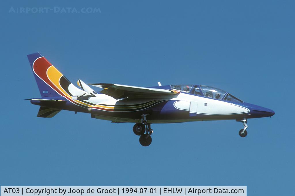 AT03, Dassault-Dornier Alpha Jet 1B C/N B03/1015, 1994 display aircraft of the Belgian AF.