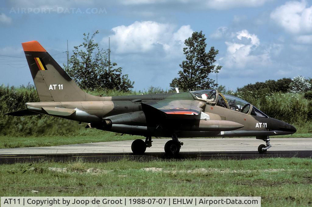 AT11, Dassault-Dornier Alpha Jet 1B C/N B11/1032, coming in for a night stop.