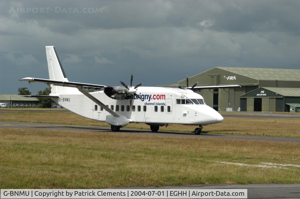 G-BNMU, 1987 Short 360-100 C/N SH.3724, WHITE AGAINST BLACK SKY
