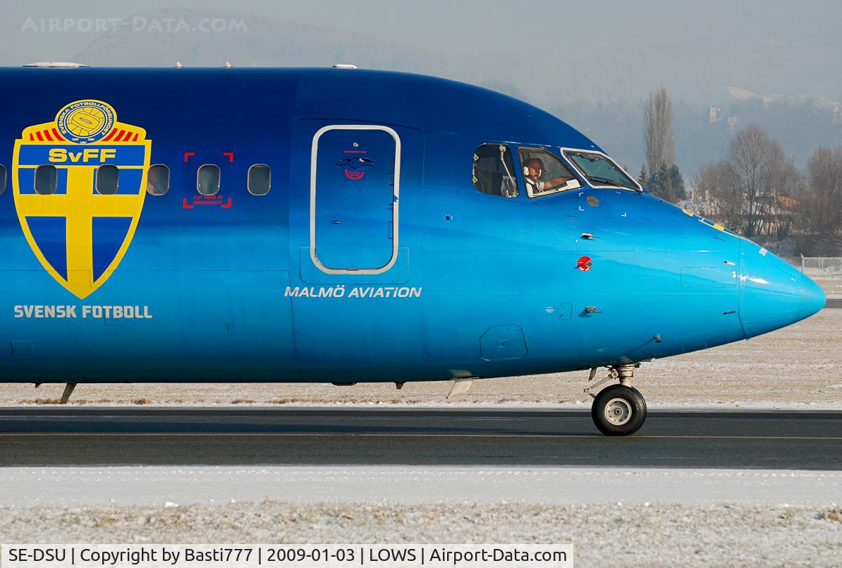 SE-DSU, 1994 British Aerospace Avro 146-RJ100 C/N E3248, Malmö Aviation Logo Jet
