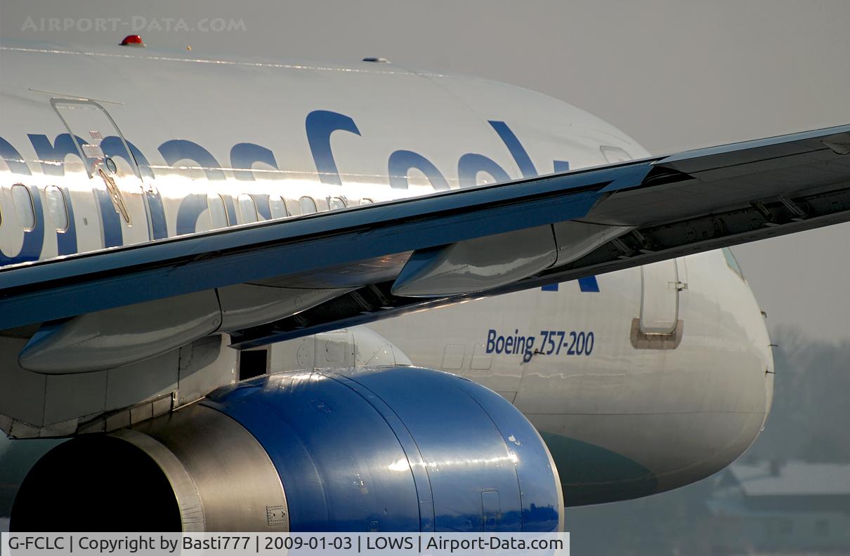 G-FCLC, 1997 Boeing 757-28A C/N 28166, View under the wings