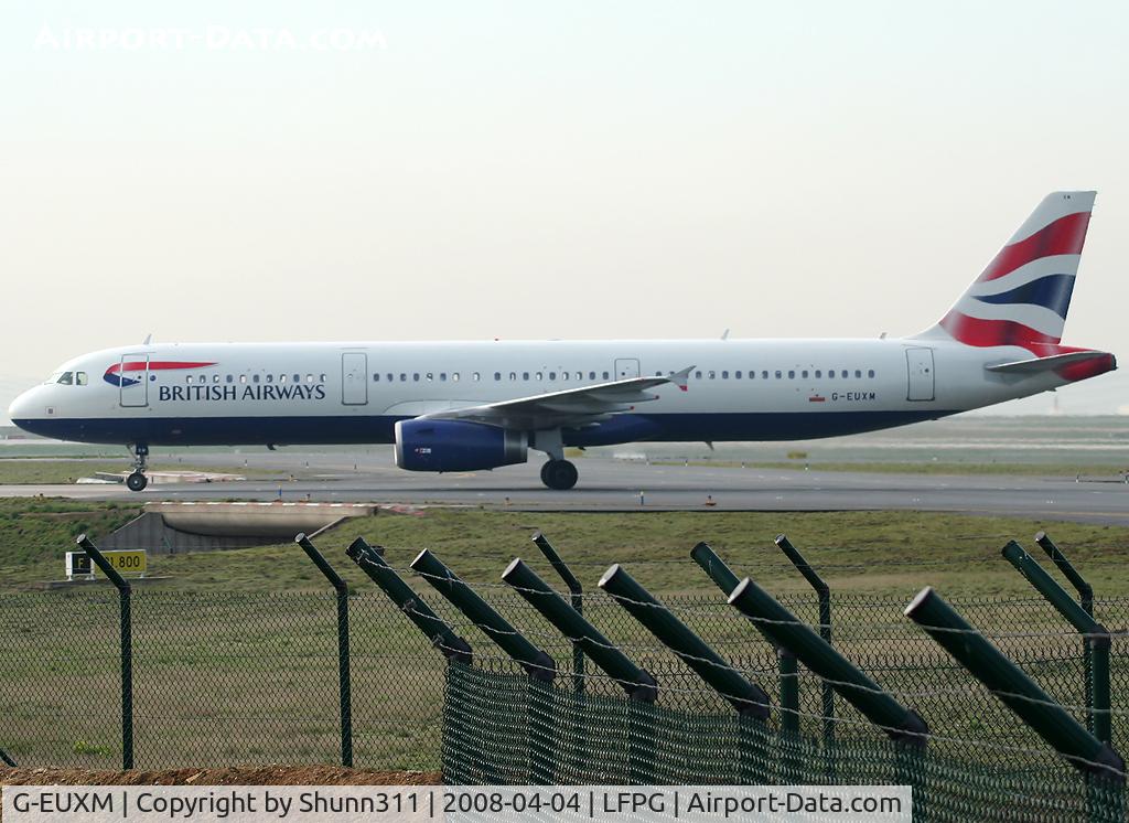 G-EUXM, 2007 Airbus A321-231 C/N 3290, Rolling to his gate...