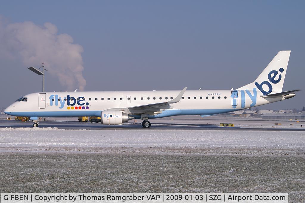 G-FBEN, 2008 Embraer 195LR (ERJ-190-200LR) C/N 19000213, Fly BE - British European Embraer 190