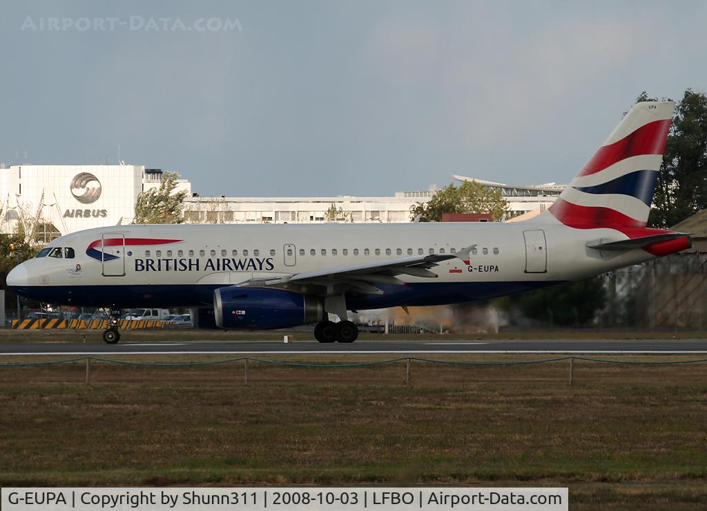 G-EUPA, 1999 Airbus A319-131 C/N 1082, Ready for take off rwy 32R