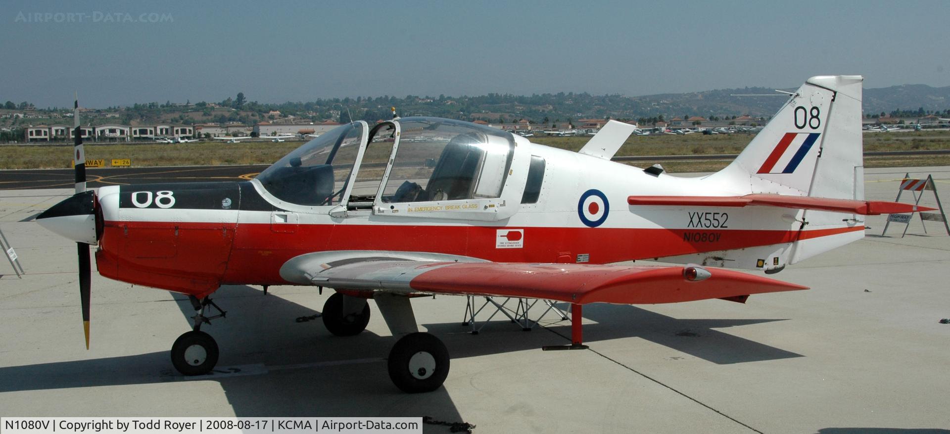 N1080V, 1973 Scottish Aviation Bulldog T.1 C/N BH120/245, Camarillo Airshow 2008