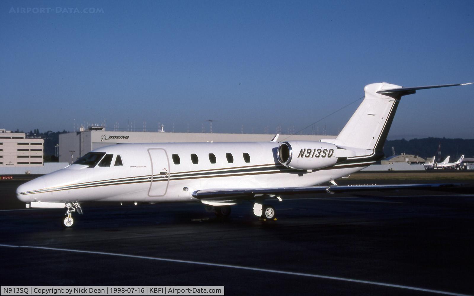 N913SQ, 1992 Cessna 650 Citation VII C/N 650-7004, KBFI