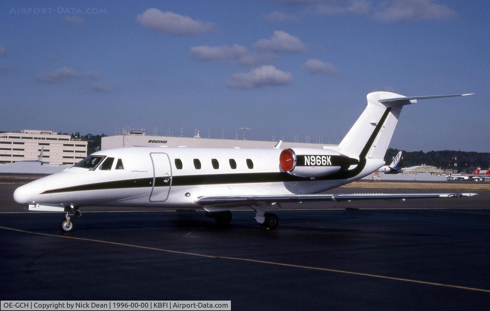 OE-GCH, 1992 Cessna 650 Citation VII C/N 650-7006, KBFI (Seen here as N966K of Honeywell this airframe is now registered OE-GCH as posted)