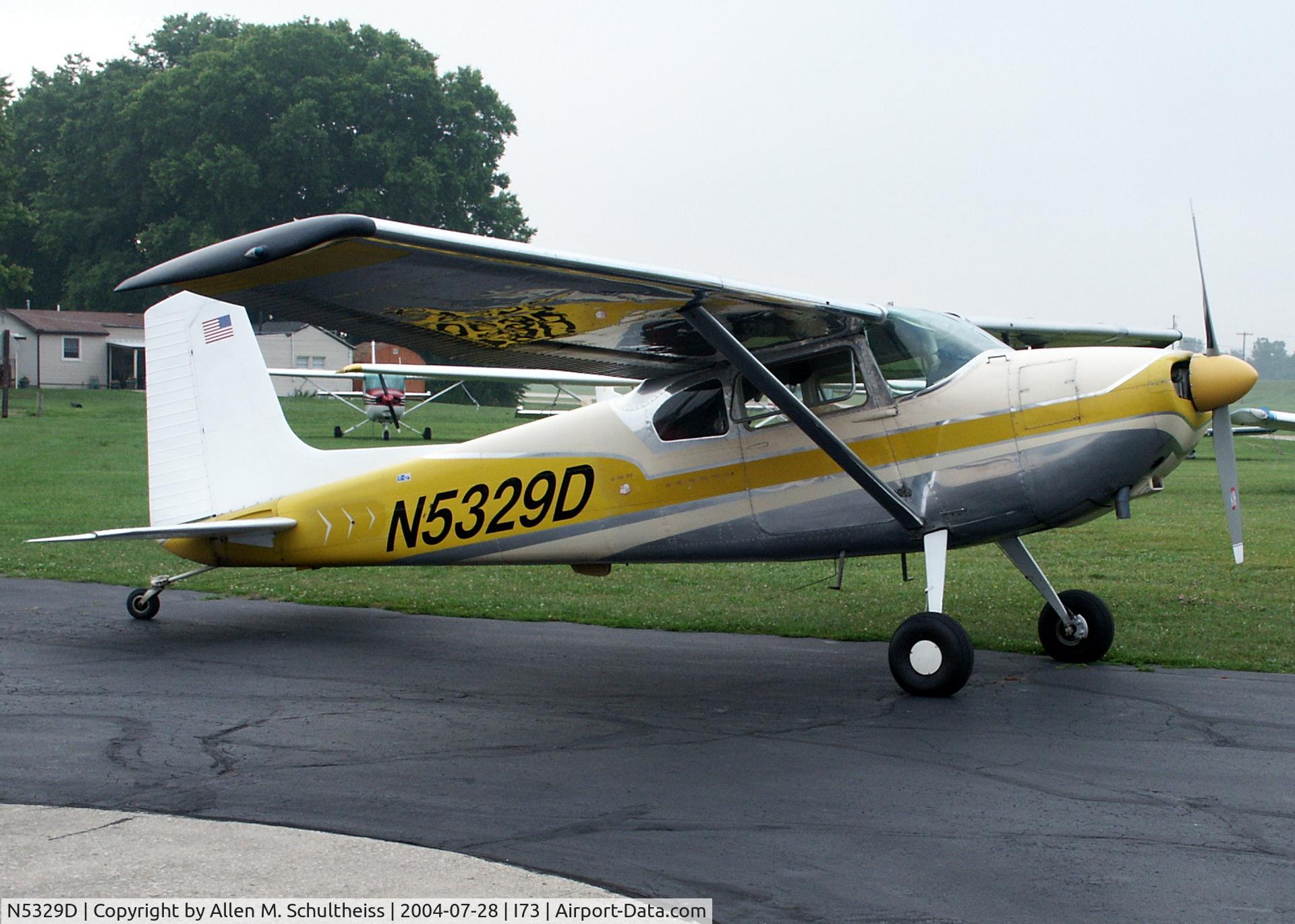 N5329D, 1958 Cessna 180 C/N 50227, Preparing to depart after layover in Dayton, Ohio