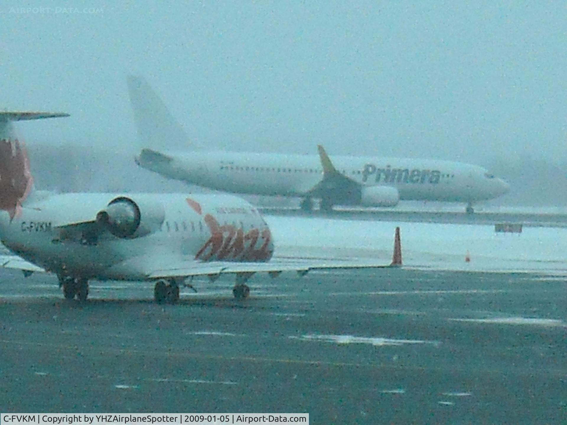 C-FVKM, 1995 Canadair CRJ-100ER (CL-600-2B19) C/N 7074, Air Canada Jazz waiting to Take Off at YHZ