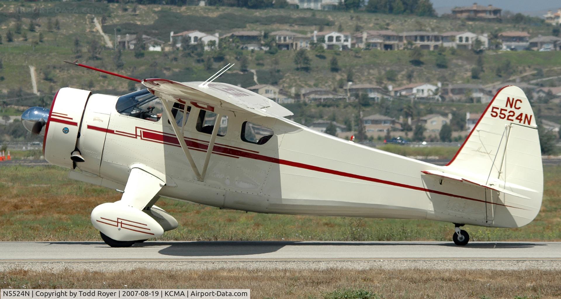 N5524N, 1943 Howard Aircraft DGA-15P C/N 890, Camarillo airshow 2007