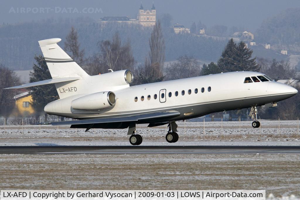 LX-AFD, 2007 Dassault Falcon 900DX C/N 615, winter opening 2009